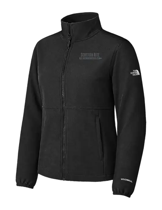 The North Face Womens Black Edge Stretch Soft Shell Jacket w/Scottish Rite for Children Logo