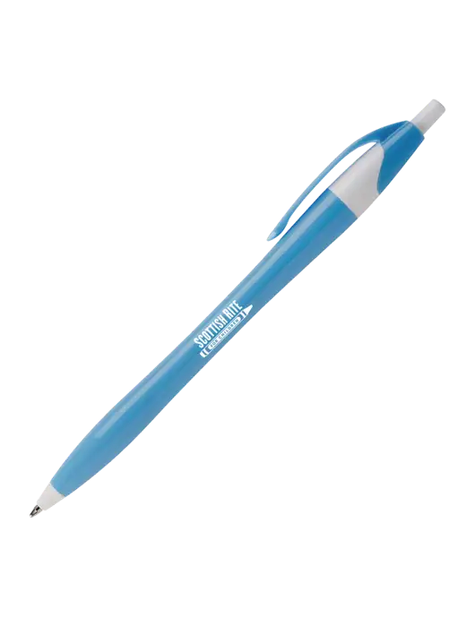 Novella Light Blue/White Breeze Pen - Blue Ink w/Scottish Rite for Children Logo