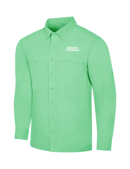 Light Green Long Sleeve UV Daybreak Shirt w/Scottish Rite for Children Logo
