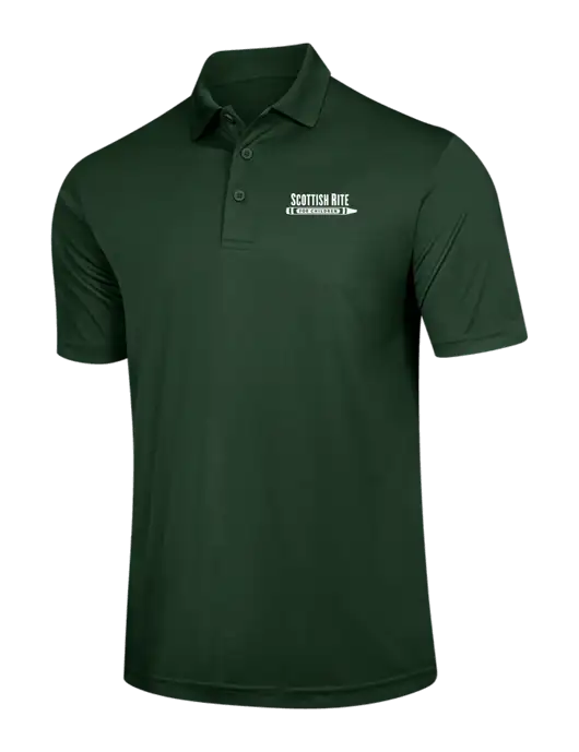 Dark Green PosiCharge Competitor Polo w/Scottish Rite for Children Logo