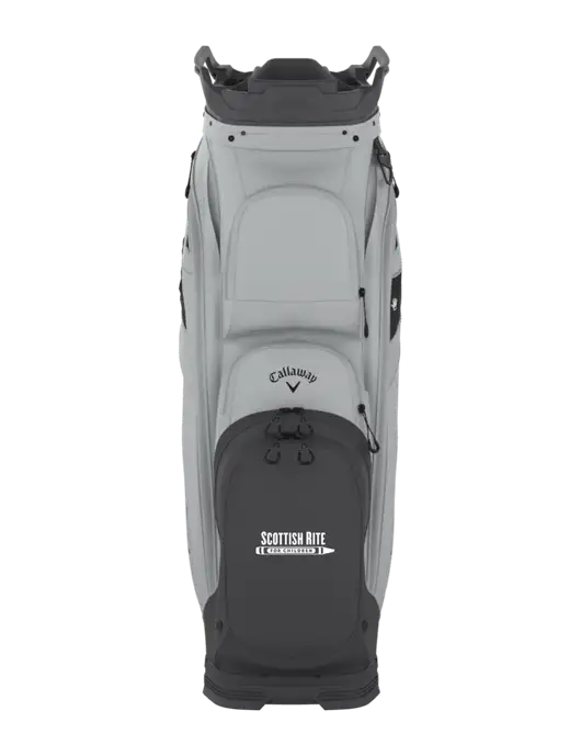 Callaway Org 14 Light Grey Cart Golf Bag  w/Scottish Rite for Children Logo