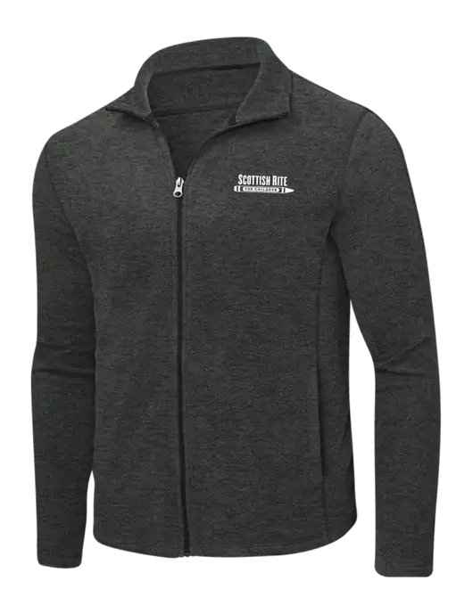 Charcoal Heather Microfleece Full-Zip Jacket w/Scottish Rite for Children Logo