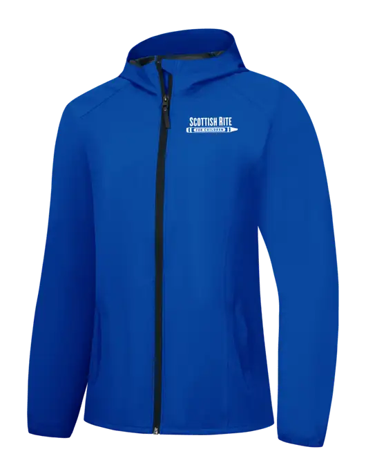 Womens Royal Essential Rain Jacket w/Scottish Rite for Children Logo