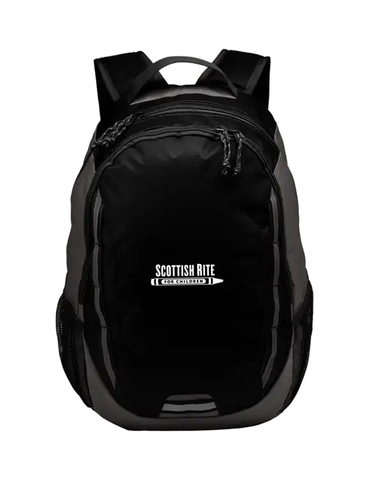 Ridge Black/Dark Charcoal Laptop Backpack w/Scottish Rite for Children Logo