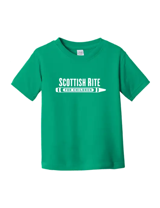 Rabbit Skins Kelly Toddler Fine Jersey Tee w/Scottish Rite for Children Logo