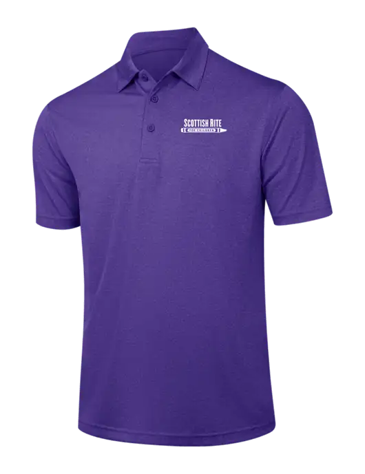 Purple Heather Contender Polo w/Scottish Rite for Children Logo