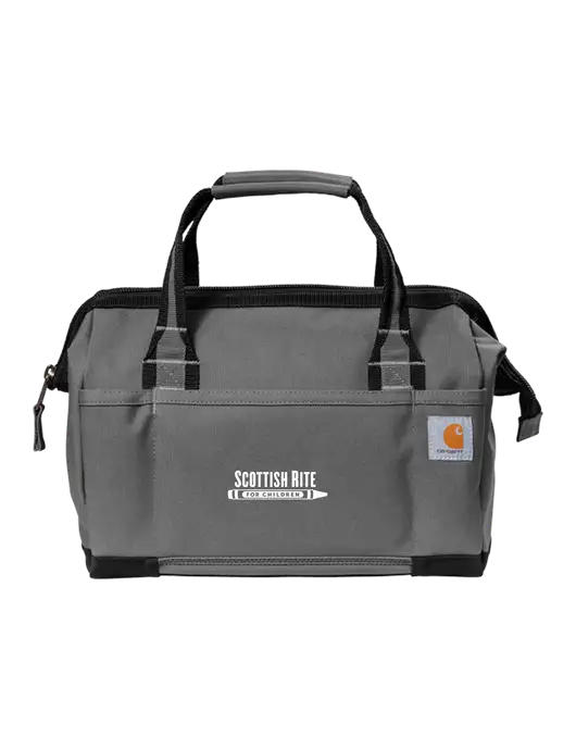 Carhartt Foundry Series 14” Grey Tool Bag w/Scottish Rite for Children Logo