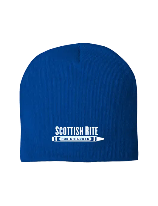 Solid Royal Element Knit Beanie w/Scottish Rite for Children Logo