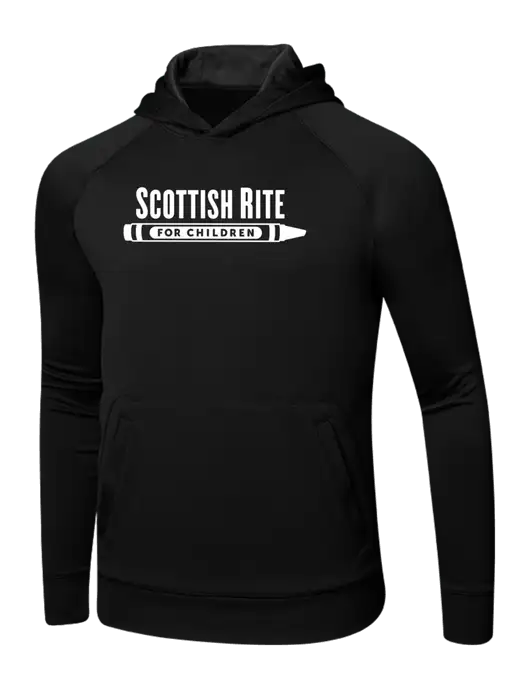 Tech Black Fleece Hooded Sweatshirt w/Scottish Rite for Children Logo