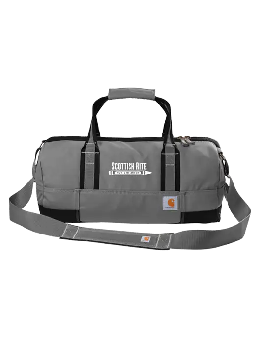 Carhartt Medium Grey Foundry Series 20” Duffel w/Scottish Rite for Children Logo