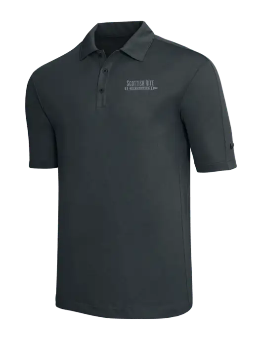 Nike Dark Grey Tech Sport Dri-FIT Polo w/Scottish Rite for Children Logo