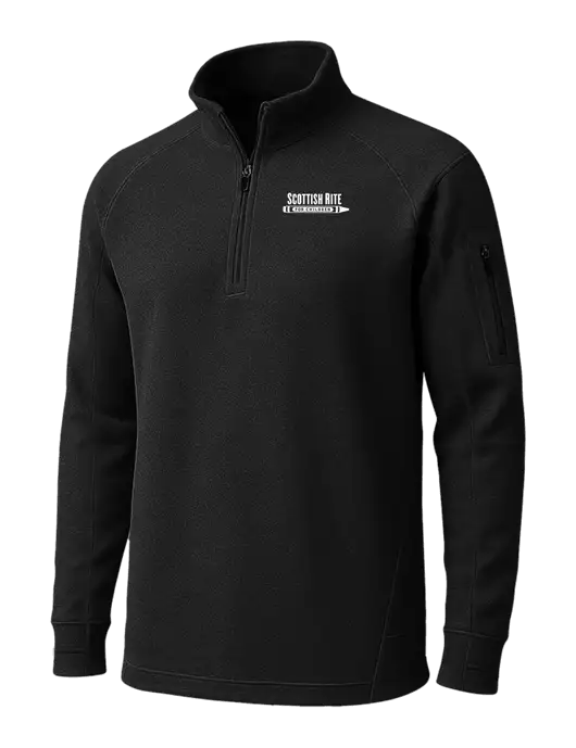 Black Tech Fleece 1/4 Zip Pullover w/Scottish Rite for Children Logo