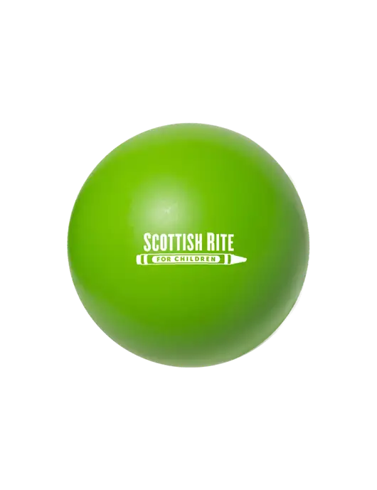 Light Kelly Stress Reliever Ball w/Scottish Rite for Children Logo