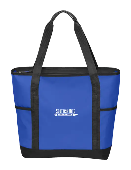 On the Go Royal/Black Tote w/Scottish Rite for Children Logo