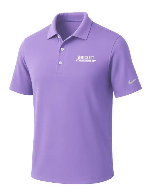 NIKE Light Purple Dri-Fit Micro Pique Polo w/Scottish Rite for Children Logo