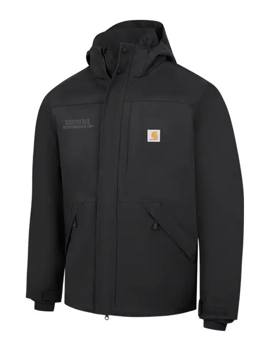 Carhartt Black Storm Defender Shoreline Jacket w/Scottish Rite for Children Logo