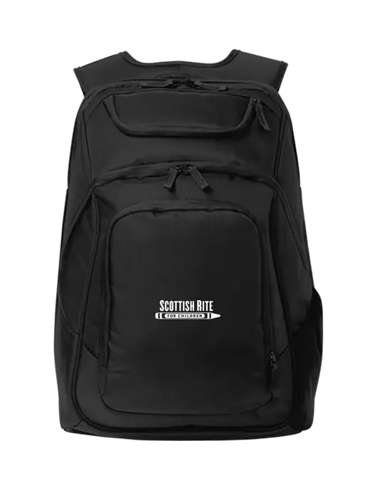 Executive Black Laptop Backpack w/Scottish Rite for Children Logo