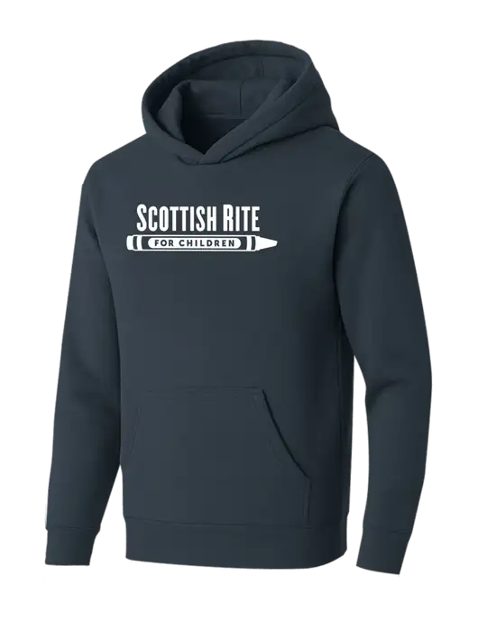 BELLA+CANVAS Dark Grey Sponge Fleece Pullover Hoodie w/Scottish Rite for Children Logo