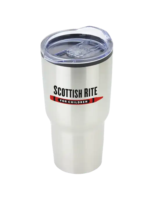 Odyssey Silver 30 oz Travel Tumbler w/Scottish Rite for Children Logo