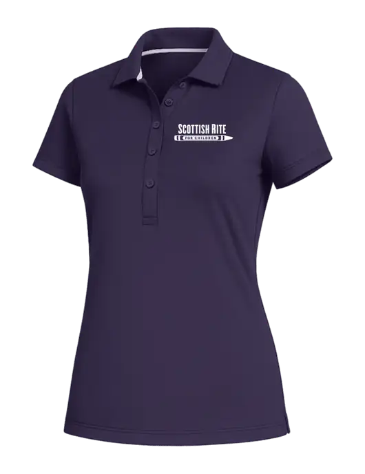Fairway & Greene Womens Eggplant Claire Tech Polo w/Scottish Rite for Children Logo