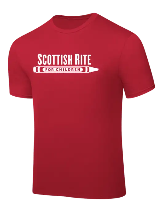 Red PosiCharge Competitor Tee w/Scottish Rite for Children Logo