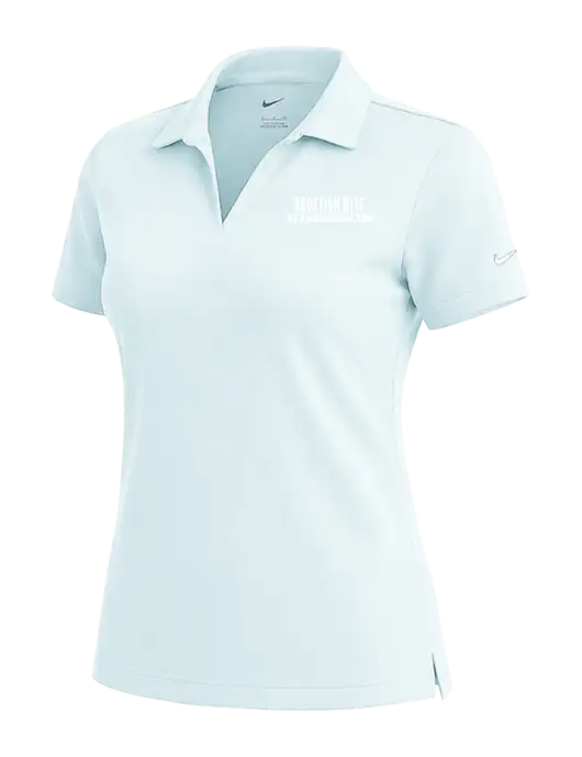 NIKE Very Light Blue Womens Dri-Fit Micro Pique Polo w/Scottish Rite for Children Logo