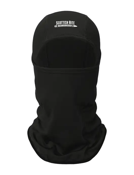 Black CornerStone Smooth Fleece Face Mask w/Scottish Rite for Children Logo