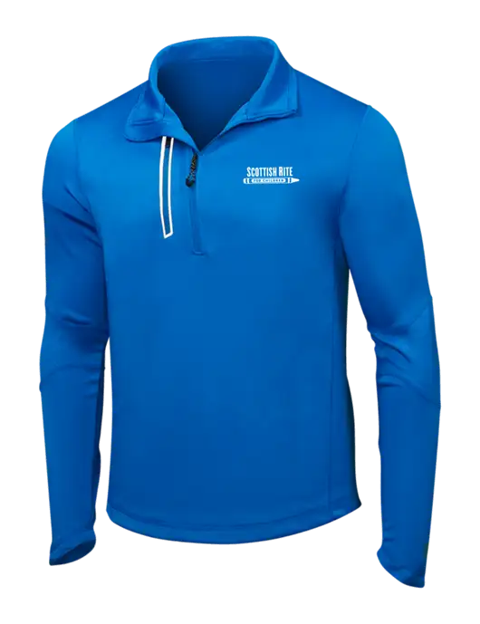 OGIO Electric Blue Endurance Fulcrum 1/4 Zip w/Scottish Rite for Children Logo