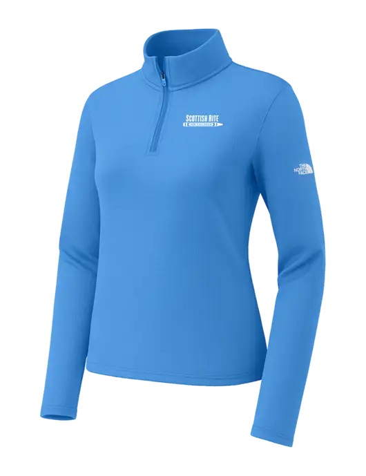 The North Face Womens Aim 1/4-Zip Light Royal Fleece w/Scottish Rite for Children Logo