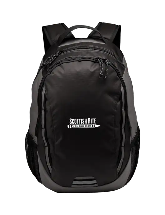 Ridge Charcoal/Dark Charcoal Laptop Backpack w/Scottish Rite for Children Logo