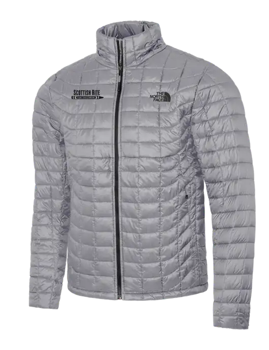 North Face Medium Grey ThermoBall Trekker Jacket w/Scottish Rite for Children Logo