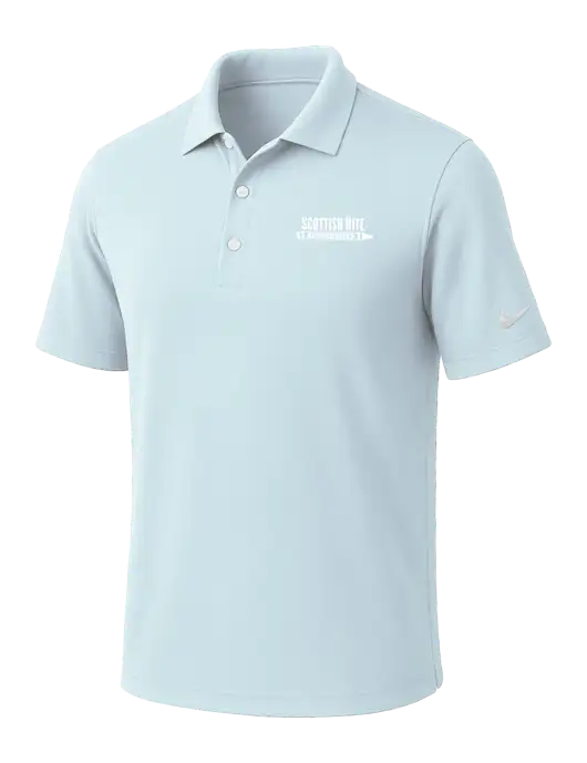 NIKE Very Light Blue Dri-Fit Micro Pique Polo w/Scottish Rite for Children Logo