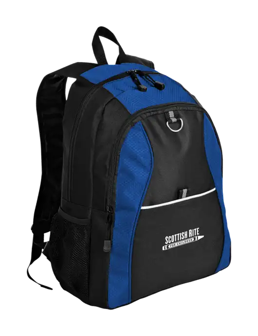 Honeycomb Twilight Blue/Black Backpack w/Scottish Rite for Children Logo