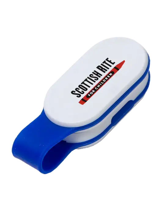Magna Clip Blue Personal Safety Light w/Scottish Rite for Children Logo