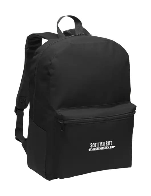 Casual Black Lightweight Laptop Backpack w/Scottish Rite for Children Logo