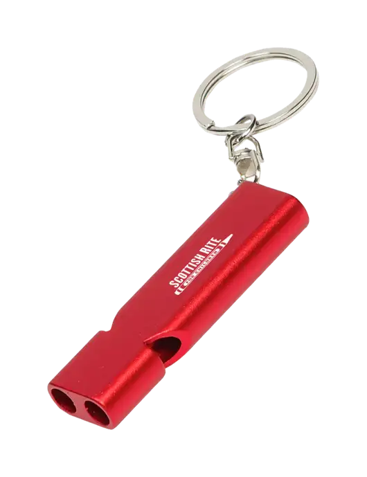 Quick Alert Red Safety Whistle w/Scottish Rite for Children Logo