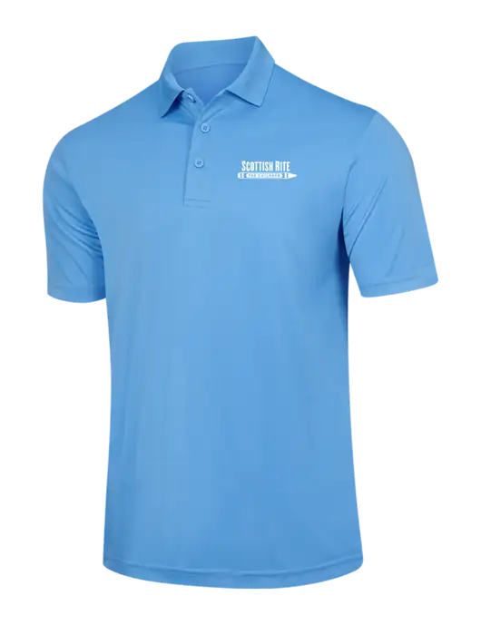 Carolina Blue PosiCharge Competitor Polo w/Scottish Rite for Children Logo