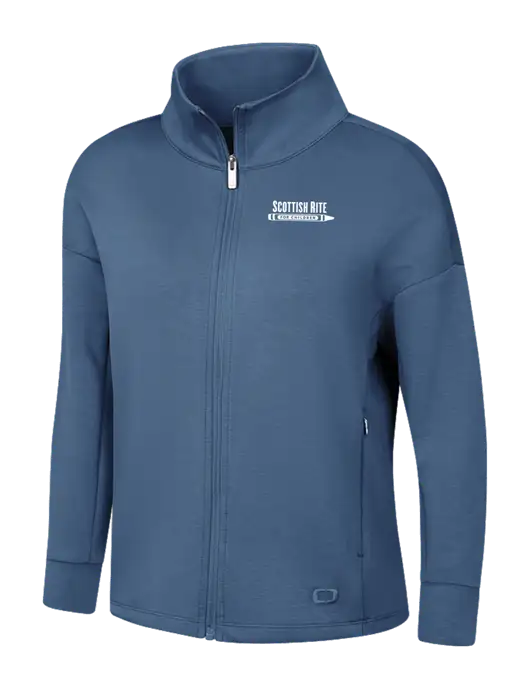 OGIO Womens Light Slate Blue Transcend Full-Zip w/Scottish Rite for Children Logo