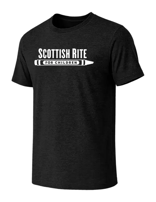 BELLA+CANVAS Black Heather CVC Short Sleeve Tee w/Scottish Rite for Children Logo