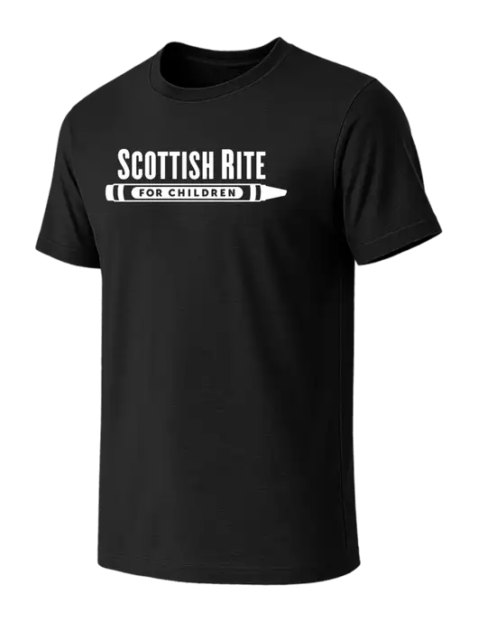 BELLA+CANVAS Black CVC Short Sleeve Tee w/Scottish Rite for Children Logo