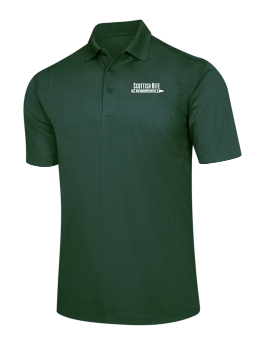 Dark Green Micropique Sport-Wick Polo w/Scottish Rite for Children Logo