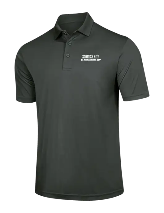 Dark Grey PosiCharge Competitor Polo w/Scottish Rite for Children Logo
