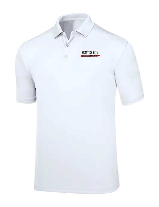 Callaway Core Bright White Performance Polo w/Scottish Rite for Children Logo