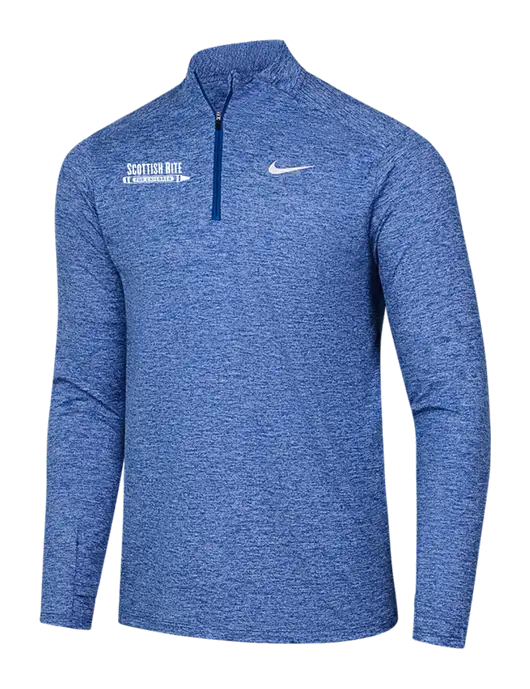 Nike Royal Heather Dri-FIT Element 1/2-Zip Pullover w/Scottish Rite for Children Logo