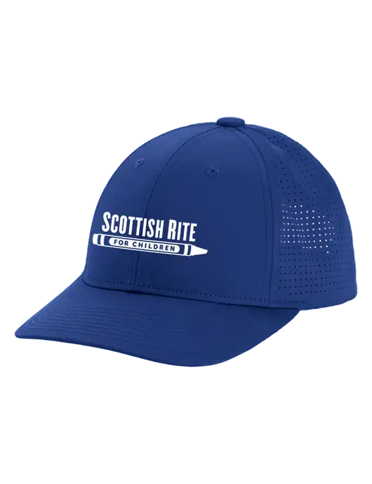 Pro-Cut Structured Snapback with Pinhole Mesh Dark Royal Cap w/Scottish Rite for Children Logo