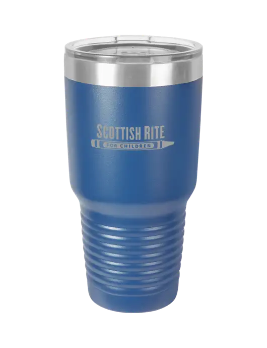 Polar Camel 30 oz Powder Coated Royal Vacuum Insulated Tumbler w/Scottish Rite for Children Logo