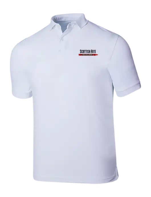 Callaway Ottoman Bright White Polo w/Scottish Rite for Children Logo