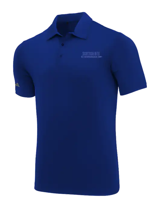 Adidas Dark Royal Ultimate Solid Polo w/Scottish Rite for Children Logo