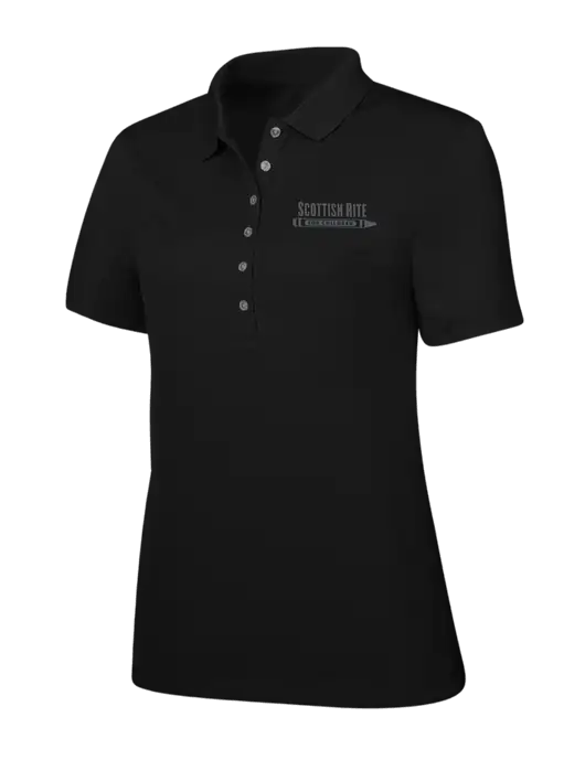 Callaway Womens Ottoman Black Polo w/Scottish Rite for Children Logo