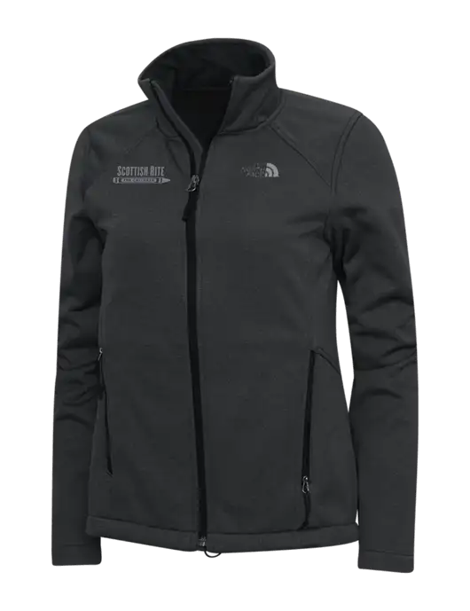 North Face Dark Grey Heather Womens Ridgewall Soft Shell Jacket w/Scottish Rite for Children Logo
